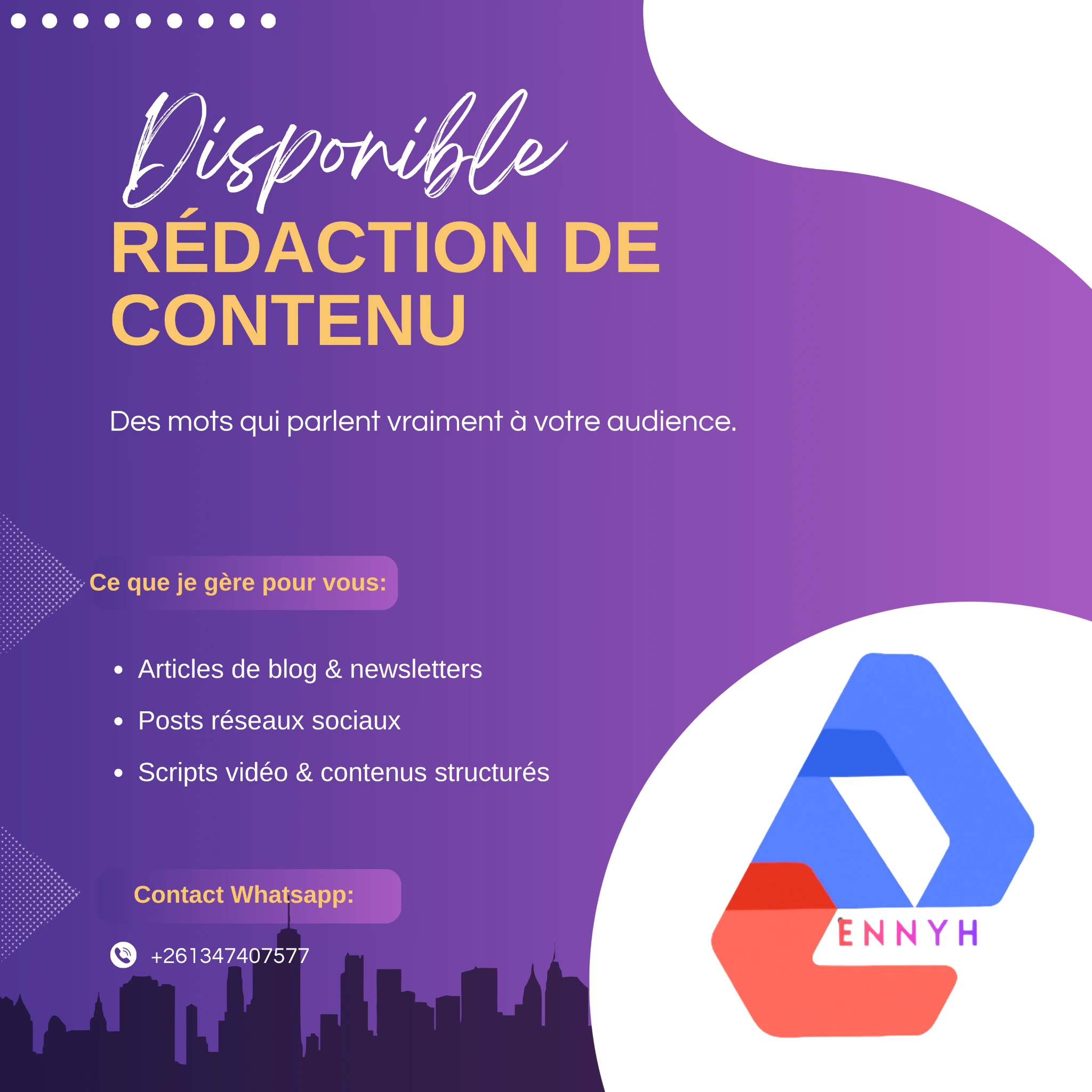 Réalisation Canva — Rédaction de contenu
