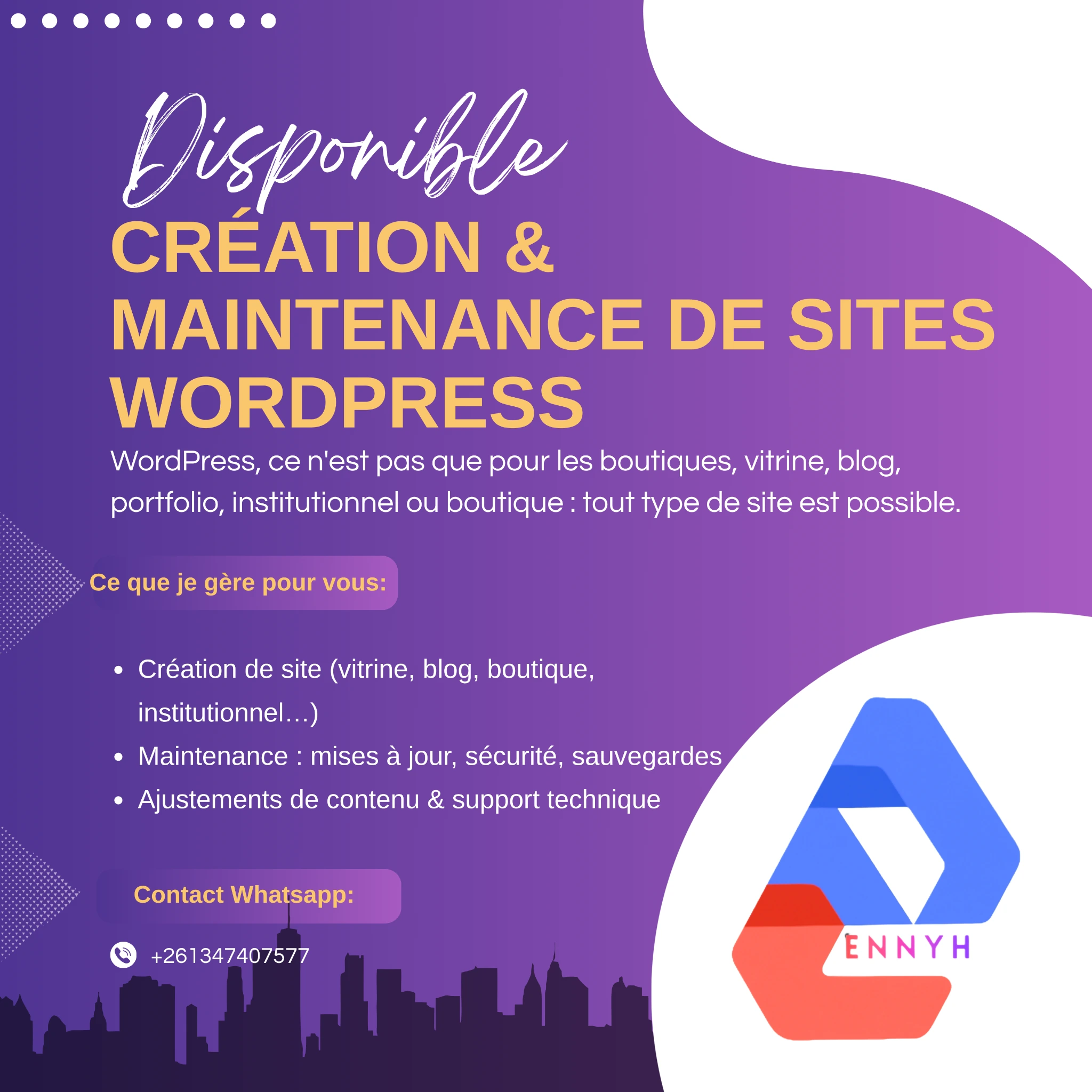 Réalisation Canva — Création & maintenance WordPress